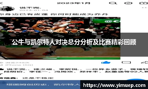 公牛与凯尔特人对决总分分析及比赛精彩回顾